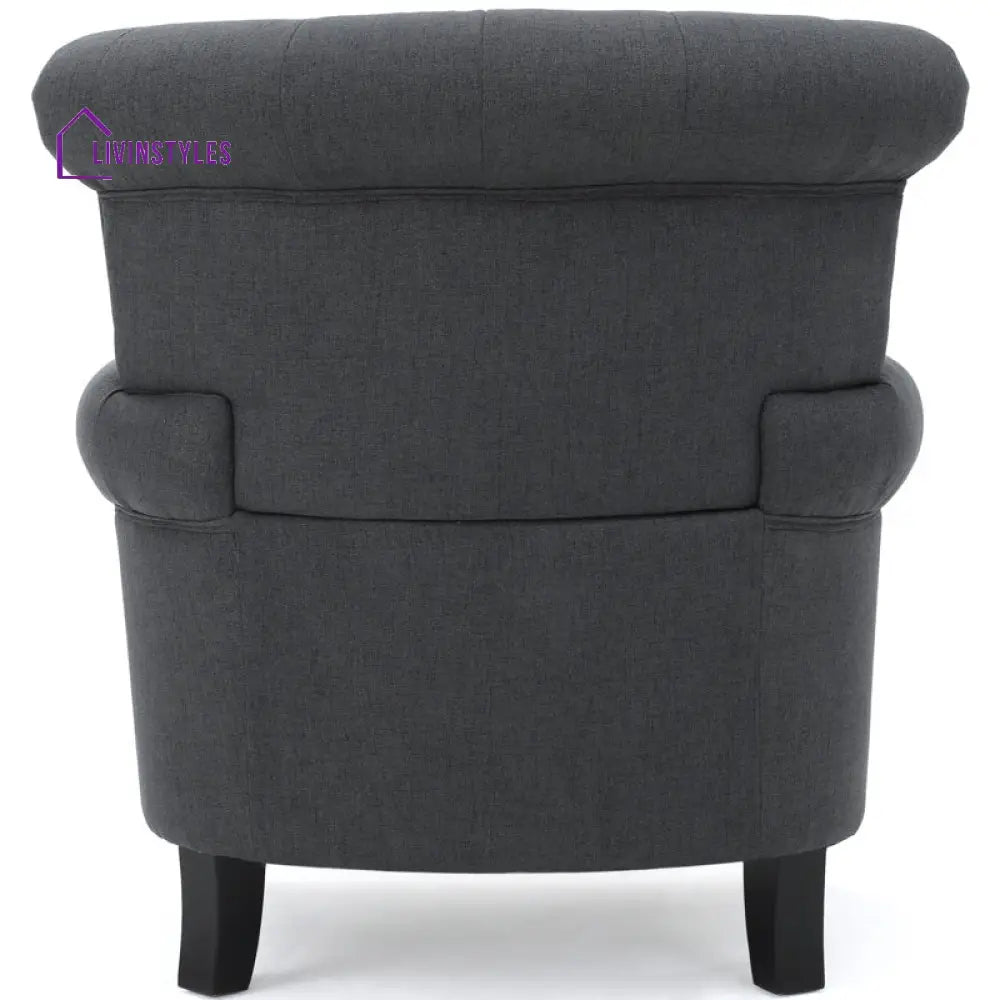 Anvita Solid Wood and Fabric Arm Chair | Living Room Chair | Lounge Chair