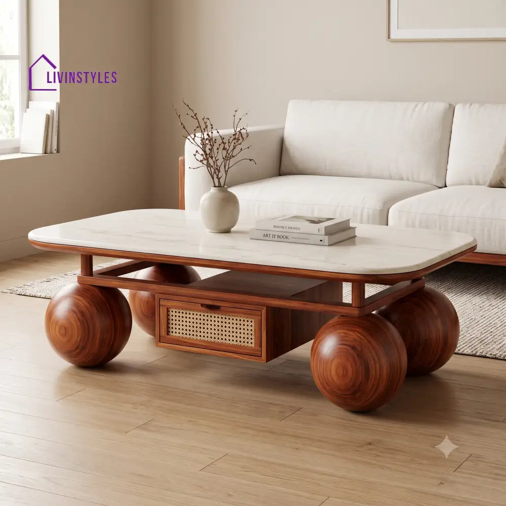 Aparna Premium Solid Wood Coffee Table for Living Room Online