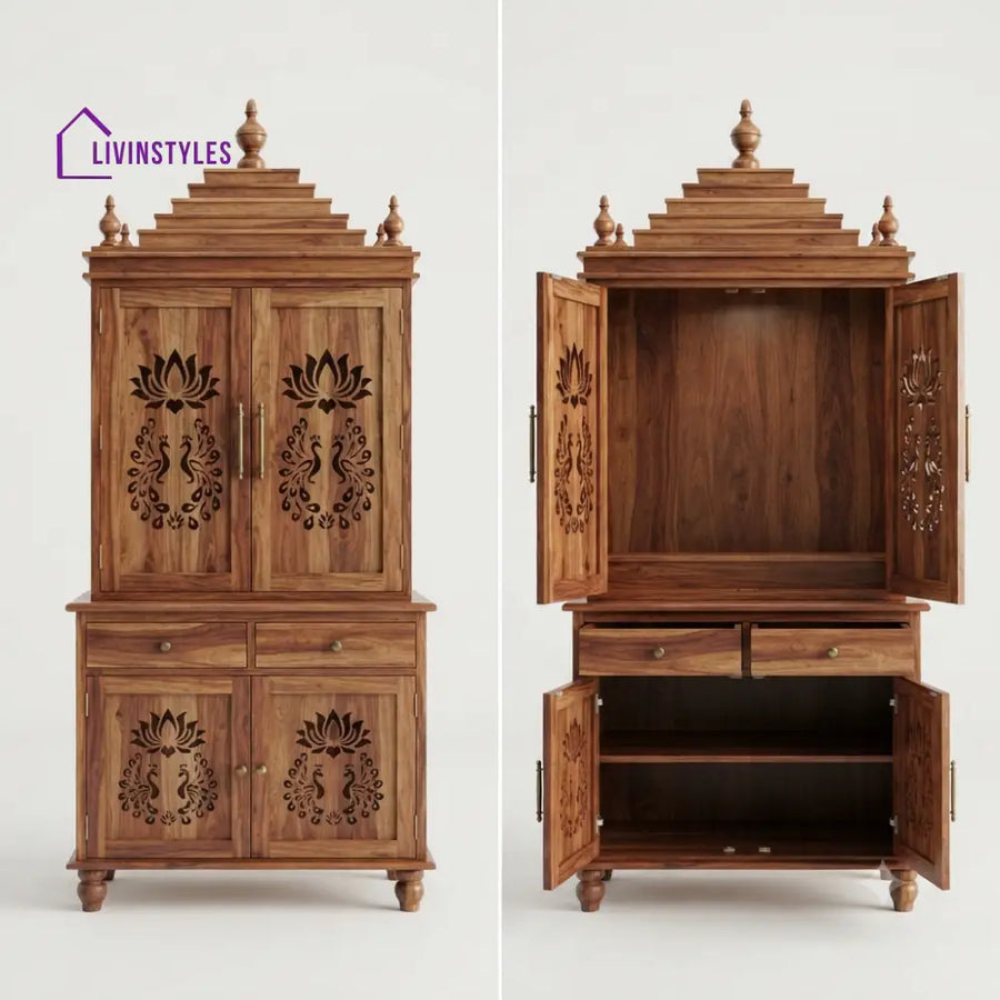 Aparna Premium Solid Wood Home Temple | Pooja Mandir for Home