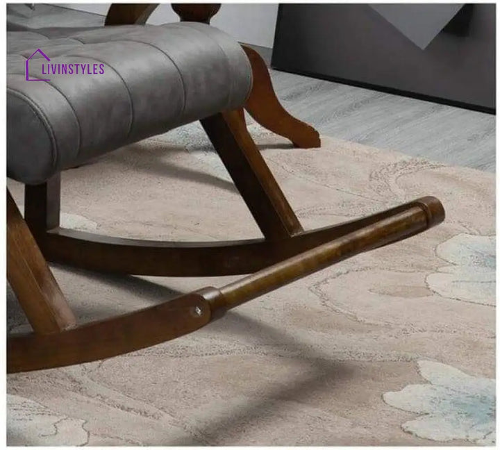 Aparna Sheesham Wood Rocking Chair With Footrest