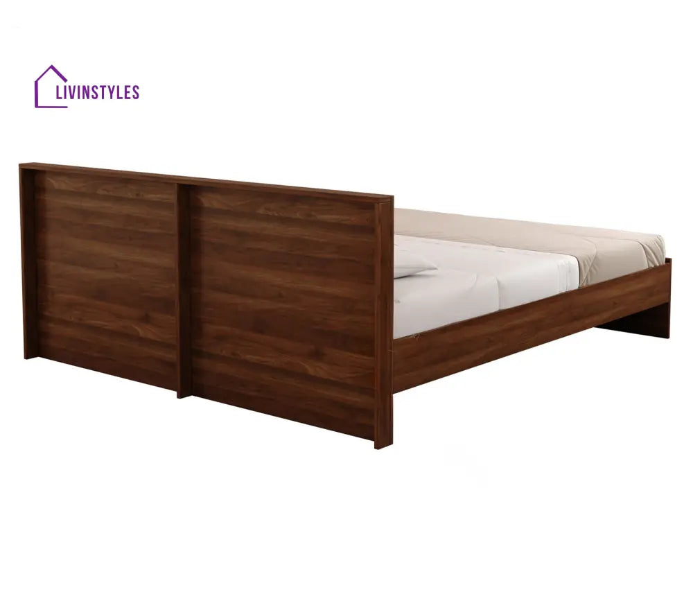 Apeksha Engineered Wood Bed with Cushioned Headboard Without Storage - Queen Size & King Size