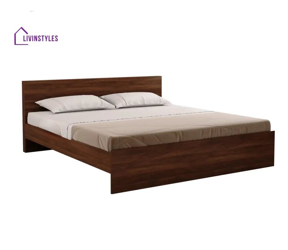 Apeksha Engineered Wood Bed without Storage in Columbian Walnut Finish King Size - 82 X 74