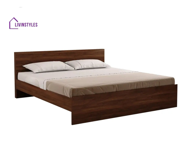 Apeksha Engineered Wood Bed without Storage in Columbian Walnut Finish King Size - 82 X 74