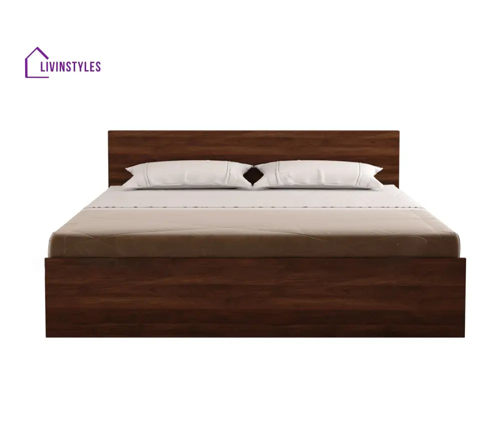 Apeksha Engineered Wood Bed without Storage in Columbian Walnut Finish Queen Size - 82 X 61