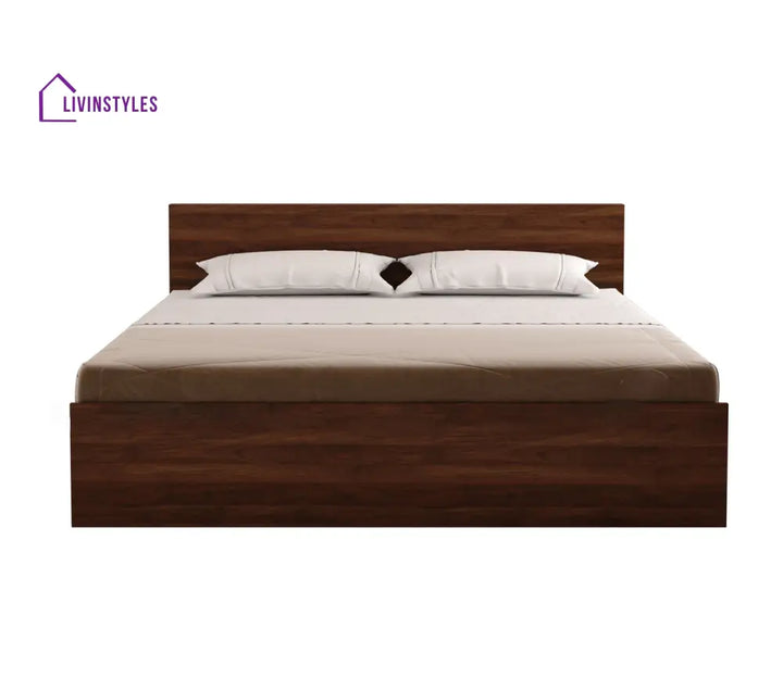 Apeksha Engineered Wood Bed without Storage in Columbian Walnut Finish Queen Size - 82 X 61