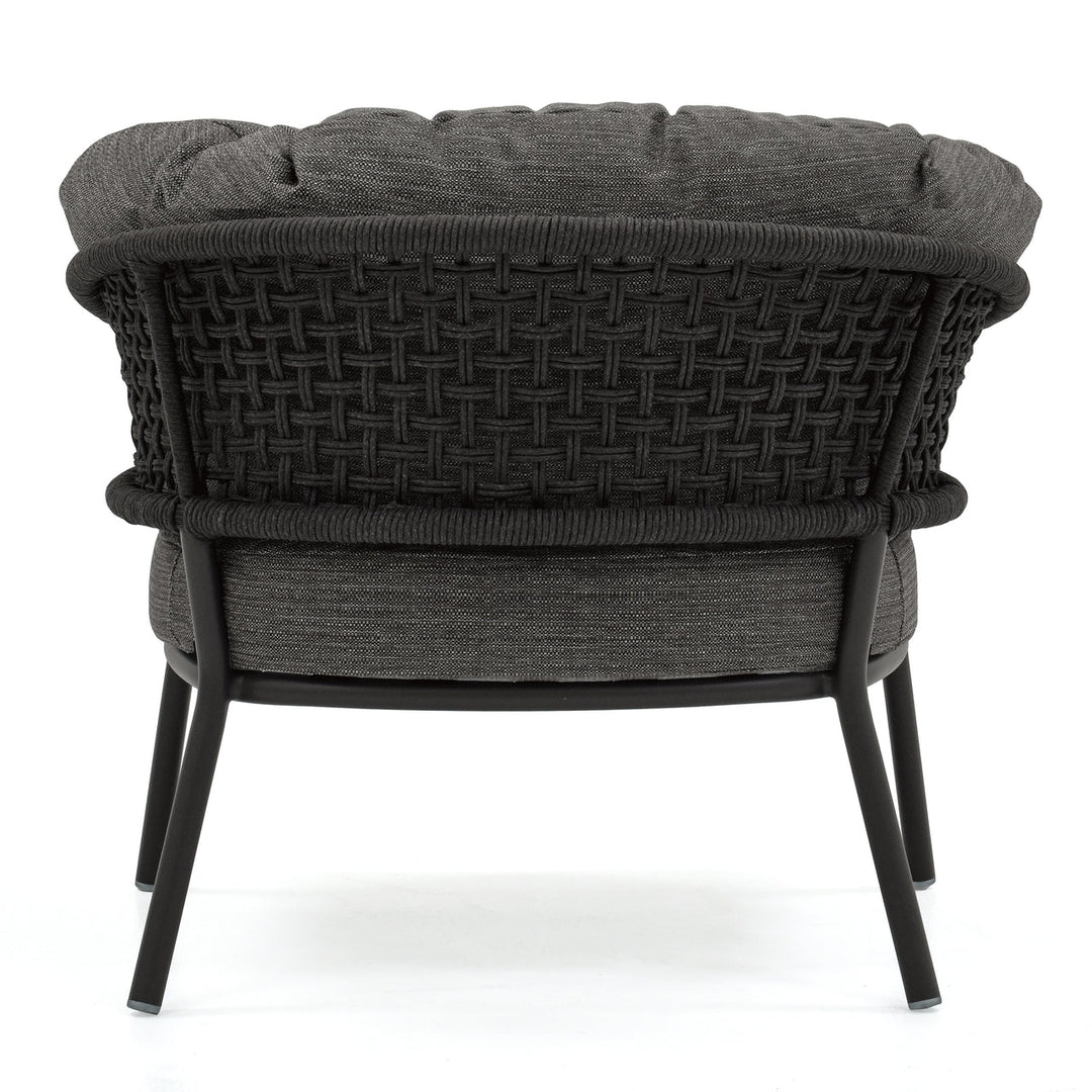 Puff Outdoor Sofa Set 2 Seater , 2 Single seater and 1 Center Table Set (Black) Braided & Rope