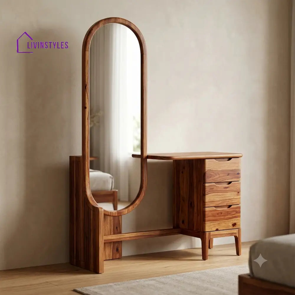 Apollinaire Premium Solid Wood Dressing Table for Bedroom | New Designer Dressing Unit