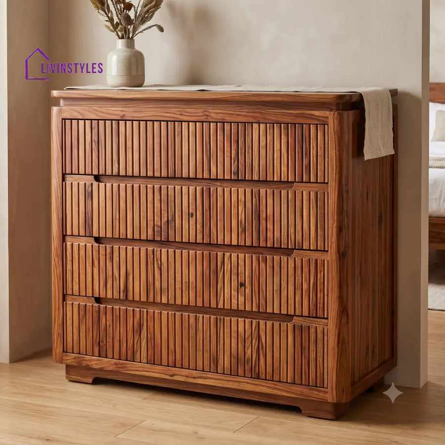 Apolline Premium Wooden Chest of Drawers for Bedroom | Living Room