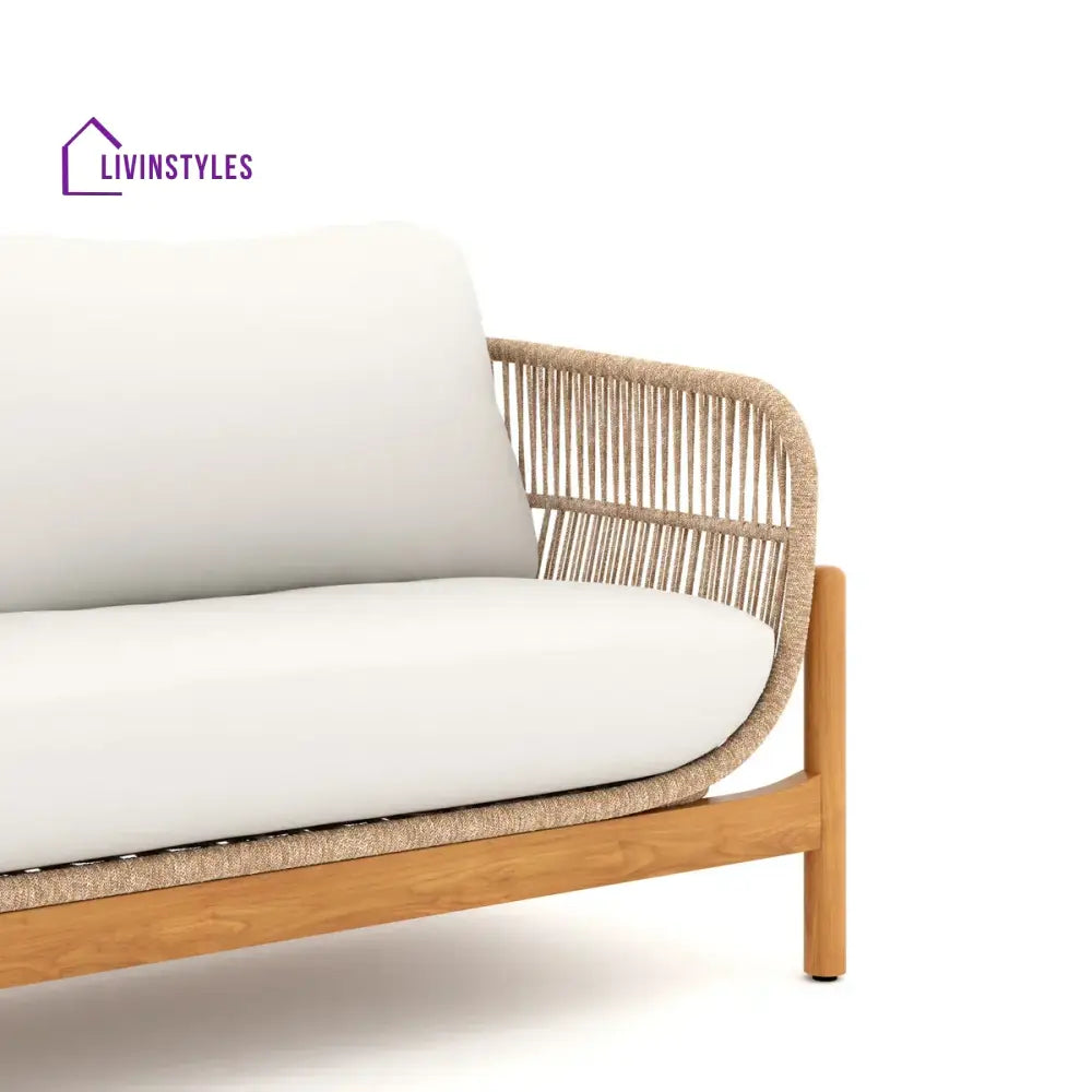 Apolo Outdoor Sofa Set 2 Seater 2 Single seater 1 Side table and 1 Center Table (Beige) - Sofa Sets