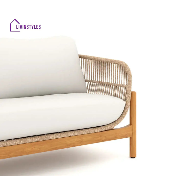 Apolo Outdoor Sofa Set 2 Seater 2 Single seater 1 Side table and 1 Center Table (Beige) - Sofa Sets