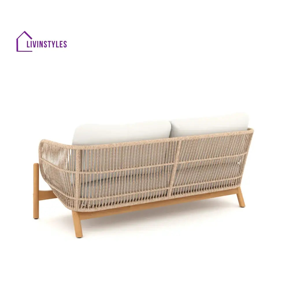 Apolo Outdoor Sofa Set 2 Seater 2 Single seater 1 Side table and 1 Center Table (Beige) - Sofa Sets