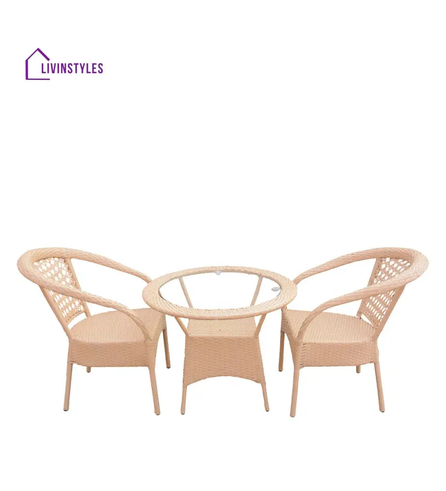 Appu Outdoor Patio Seating Set 2 Chairs and 1 Table Set - Coffee Table Sets