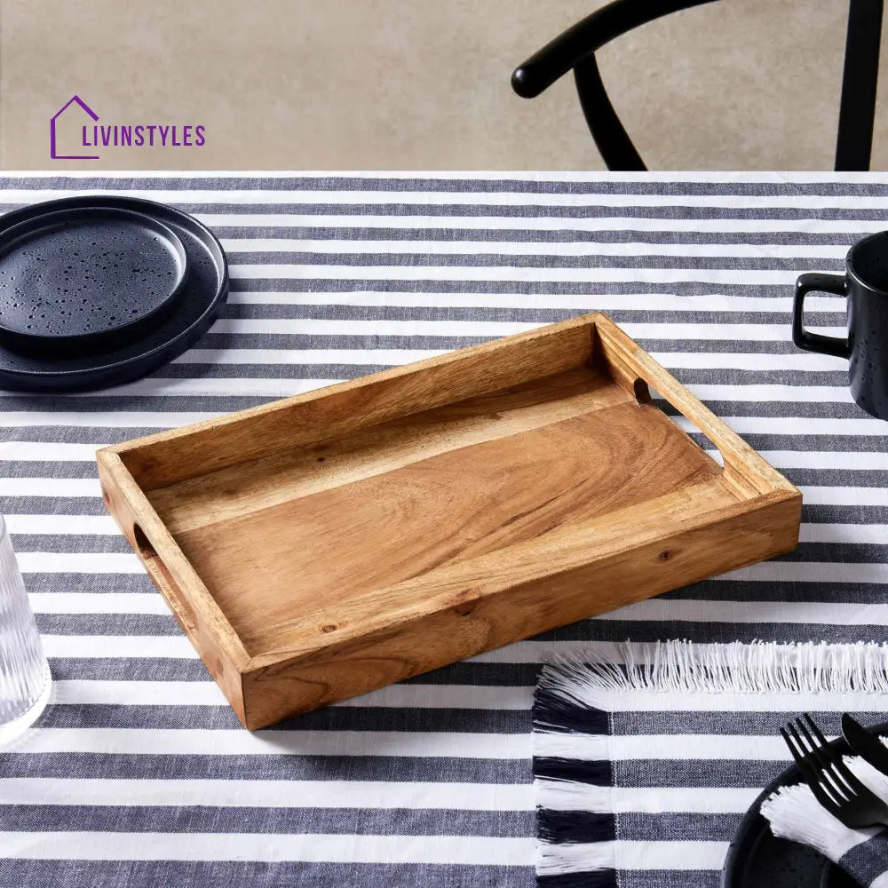 Araceli Acacia Breakfast Tray - Natural Tray