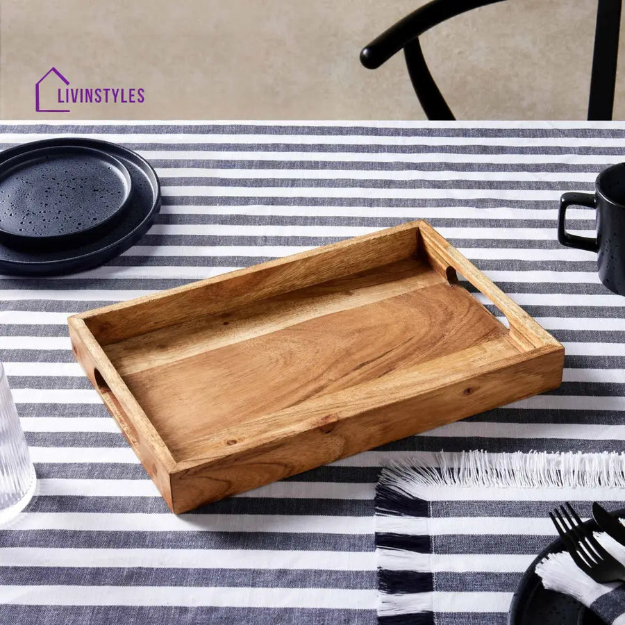Araceli Acacia Breakfast Tray - Natural Tray
