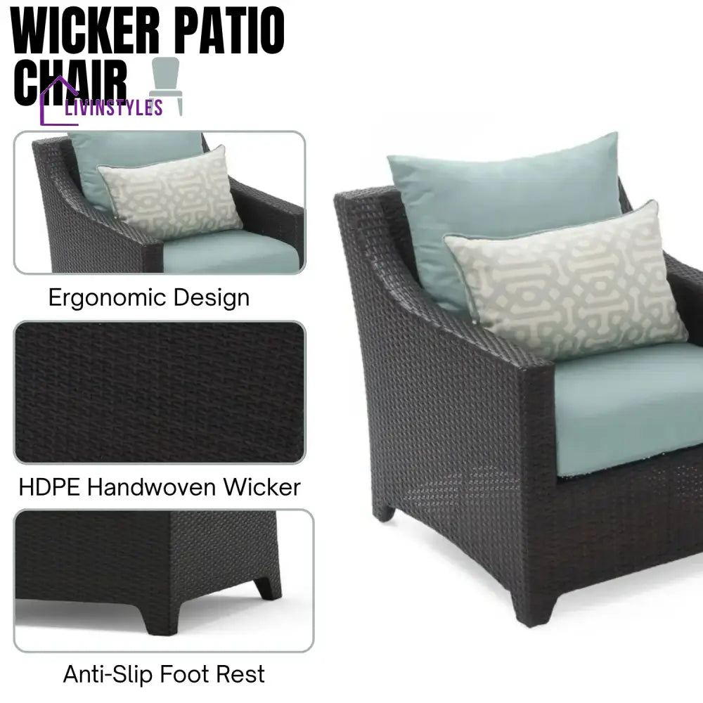 Araceli All Weather Outdoor Wicker Garden L-Shape Sectional Conversation Set - Sofa Set