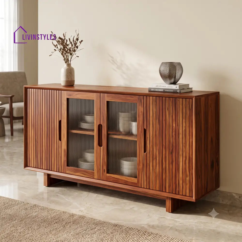 Aradhana Premium Sheesham Wood Sideboard and Cabinet for Living Room