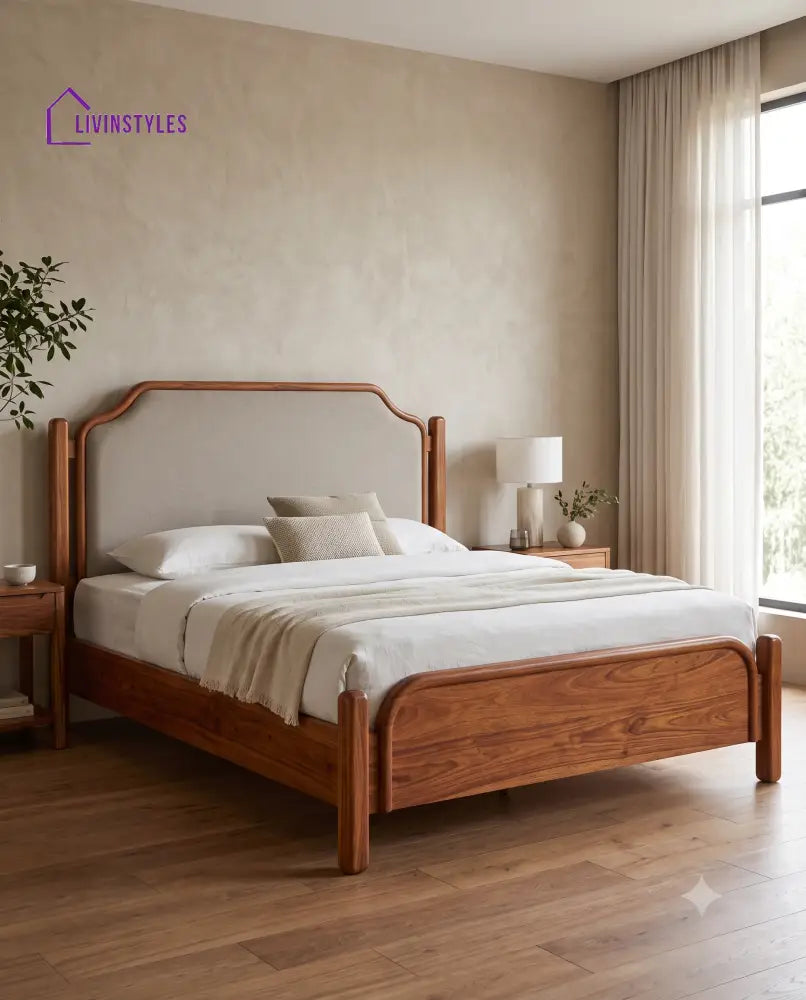 Aradhana Wooden Bed | Solid Wood Double Bed | Wooden King size bed & Wooden Queen size bed