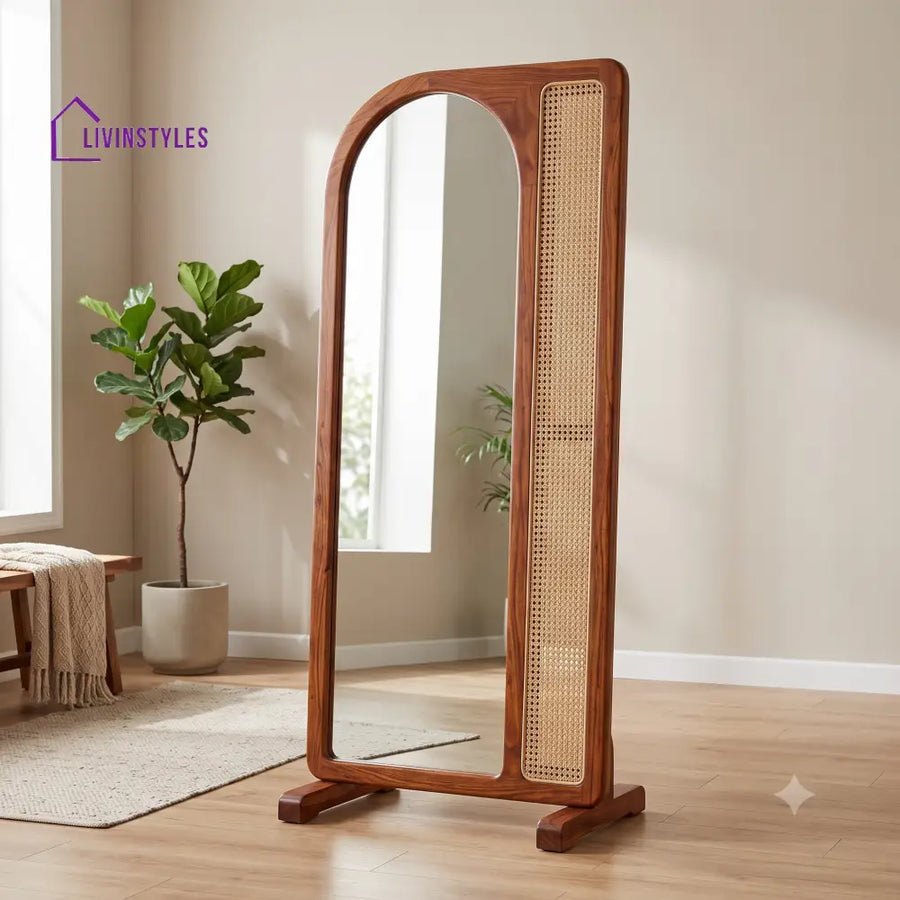 Aradhana Wooden Full Length Mirror for Bedroom & Living Room