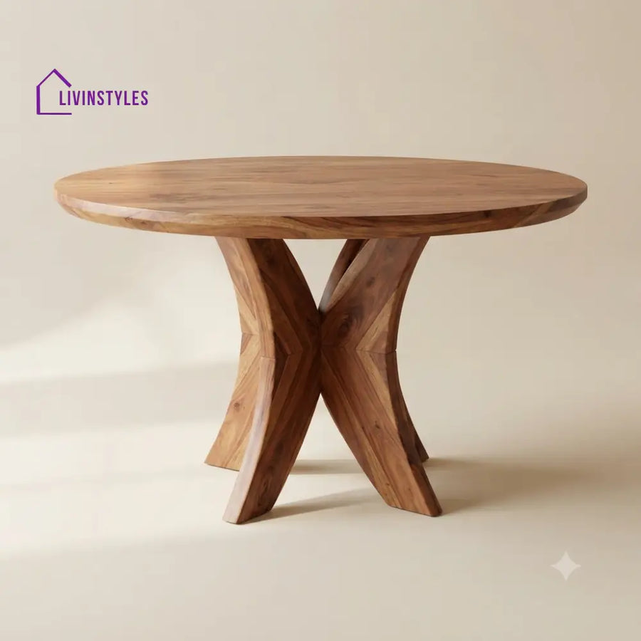 Aradhita Wooden Round Dining Table