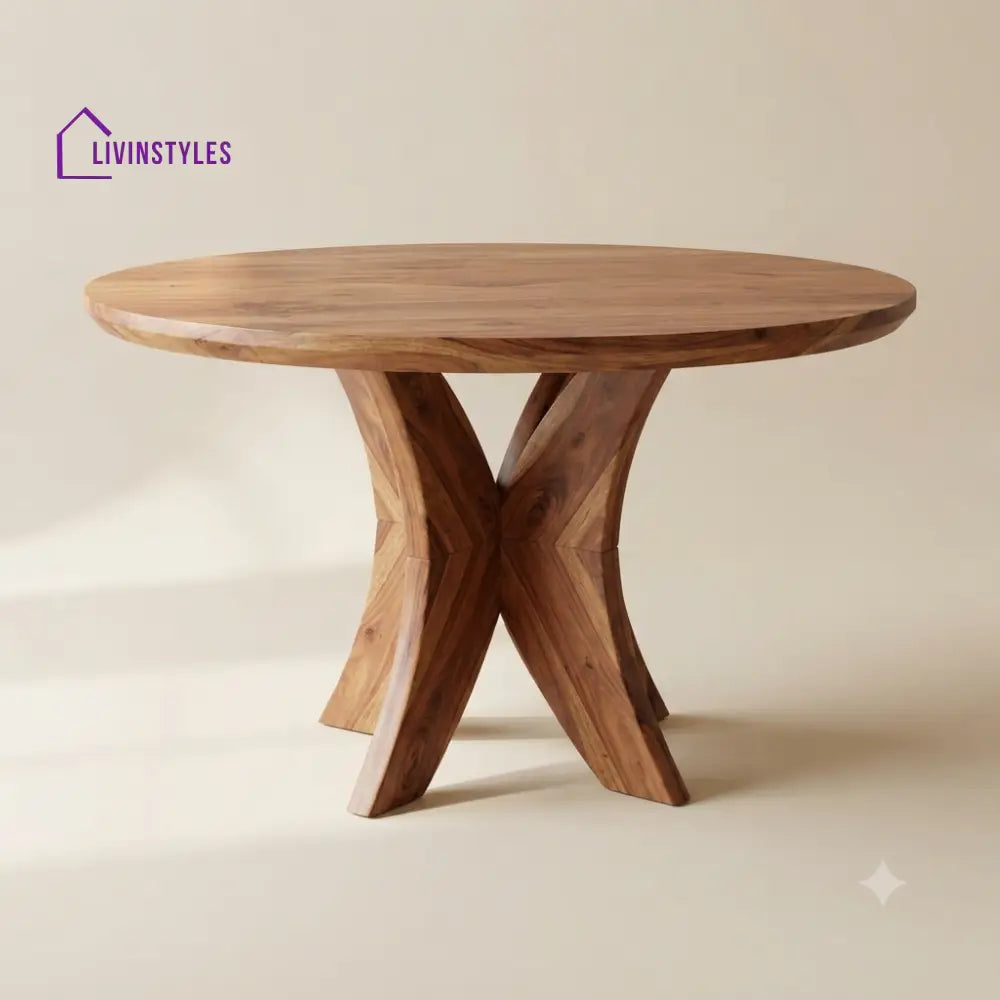Aradhita Wooden Round Dining Table