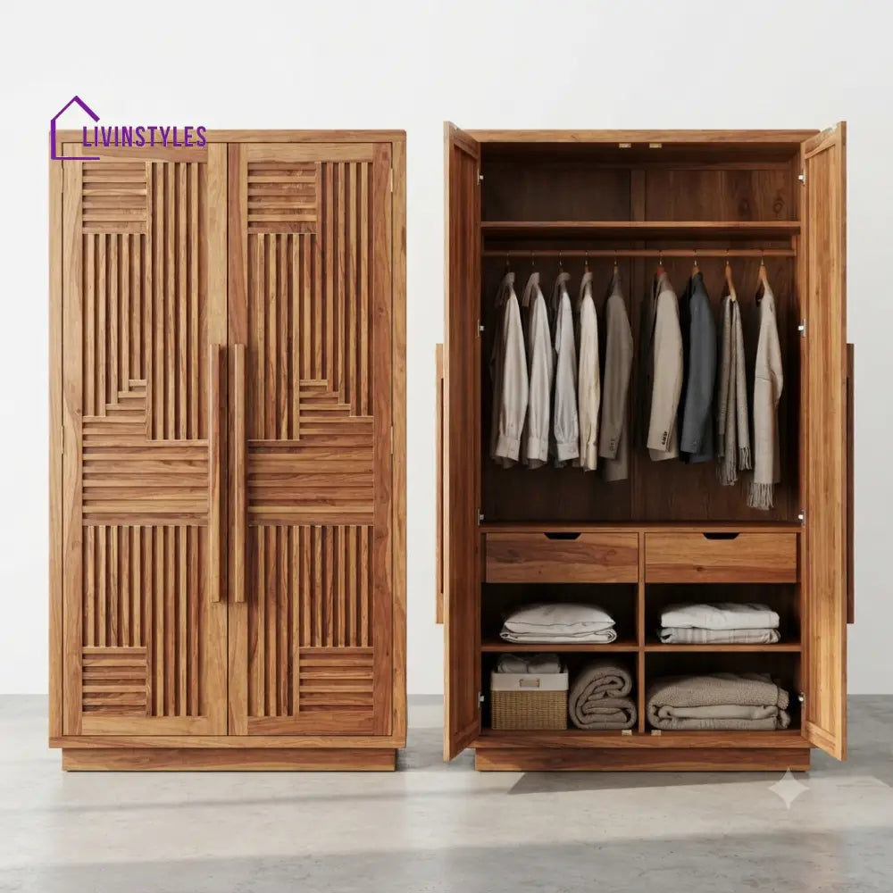 Aradhita Wooden Wardrobe for Clothes | Cupboard for Clothes