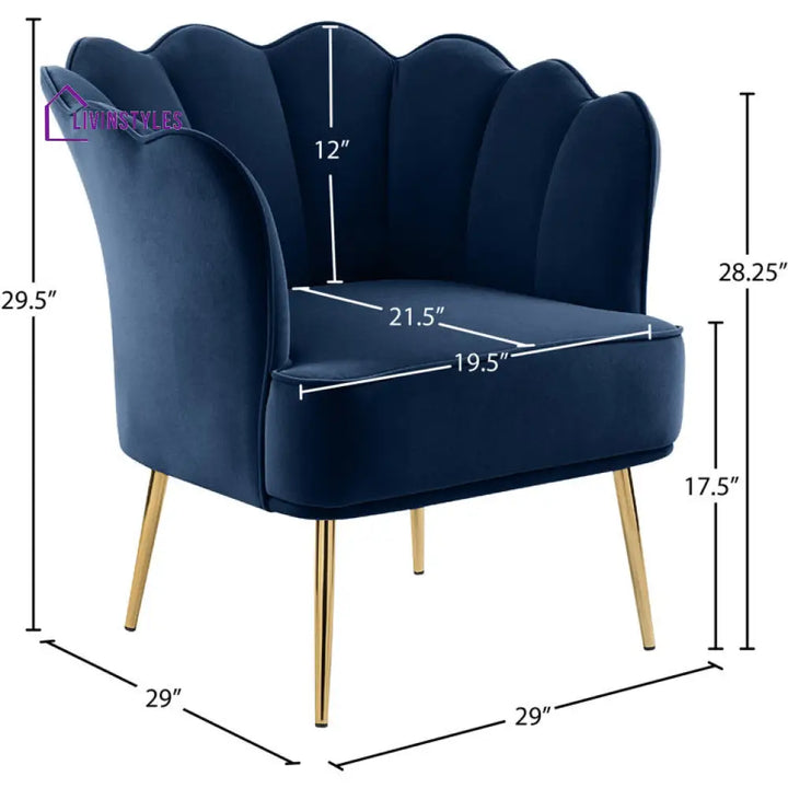 Araina Metal and Fabric Arm Chair | Living Room Chair | Lounge Chair