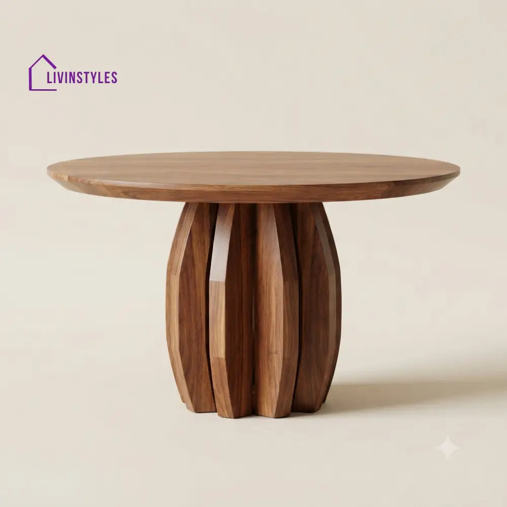 Aranya Wooden Round Dining Table