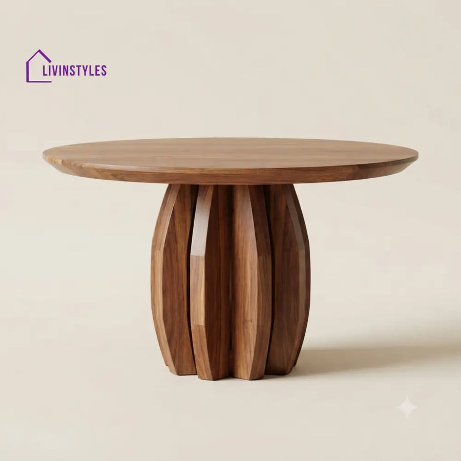 Aranya Wooden Round Dining Table
