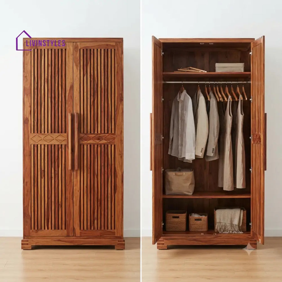 Aranya Wooden Wardrobe for Clothes | Cupboard for Clothes