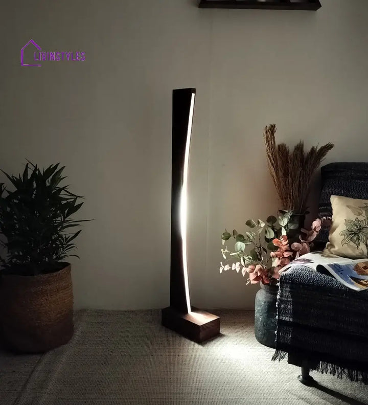 Arc Led Wooden Floor Lamp Lamps
