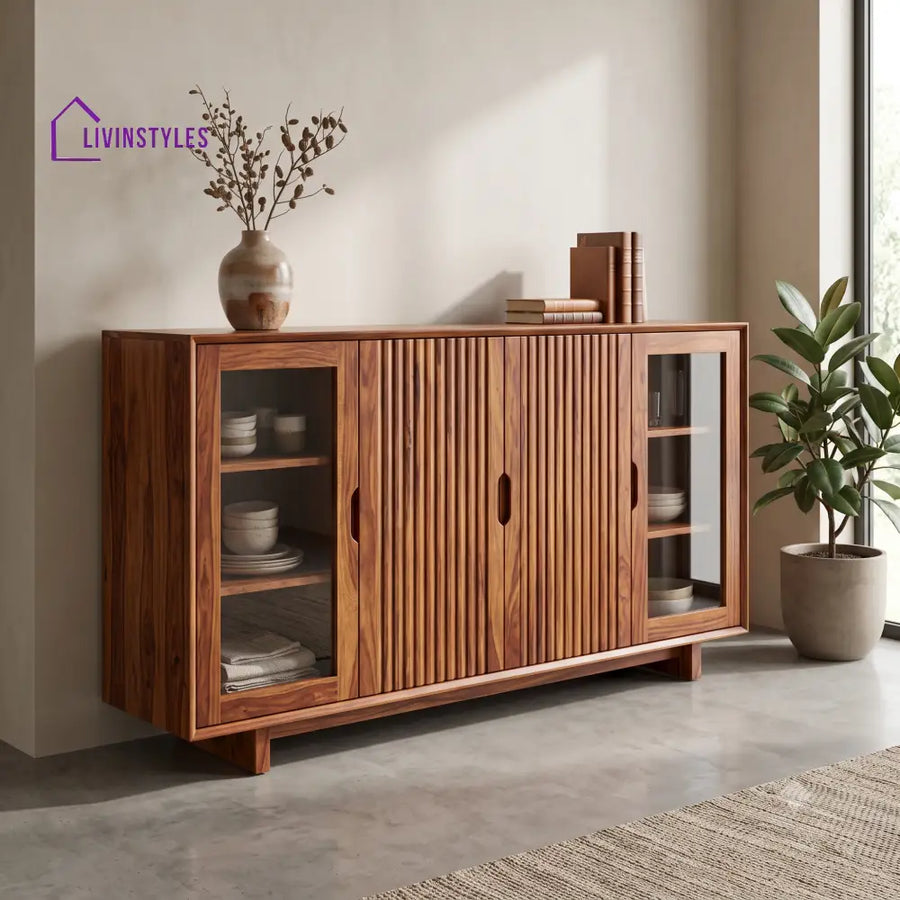 Archana Premium Sheesham Wood Sideboard and Cabinet for Living Room