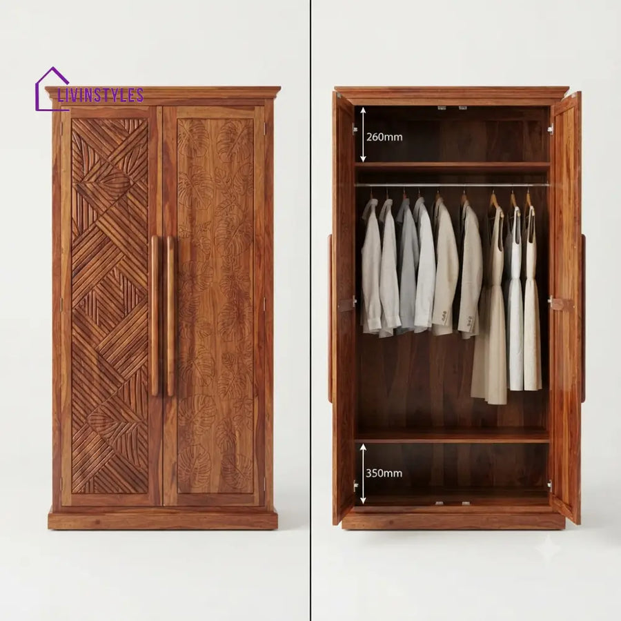 Archana Wooden Wardrobe for Clothes | Cupboard for Clothes