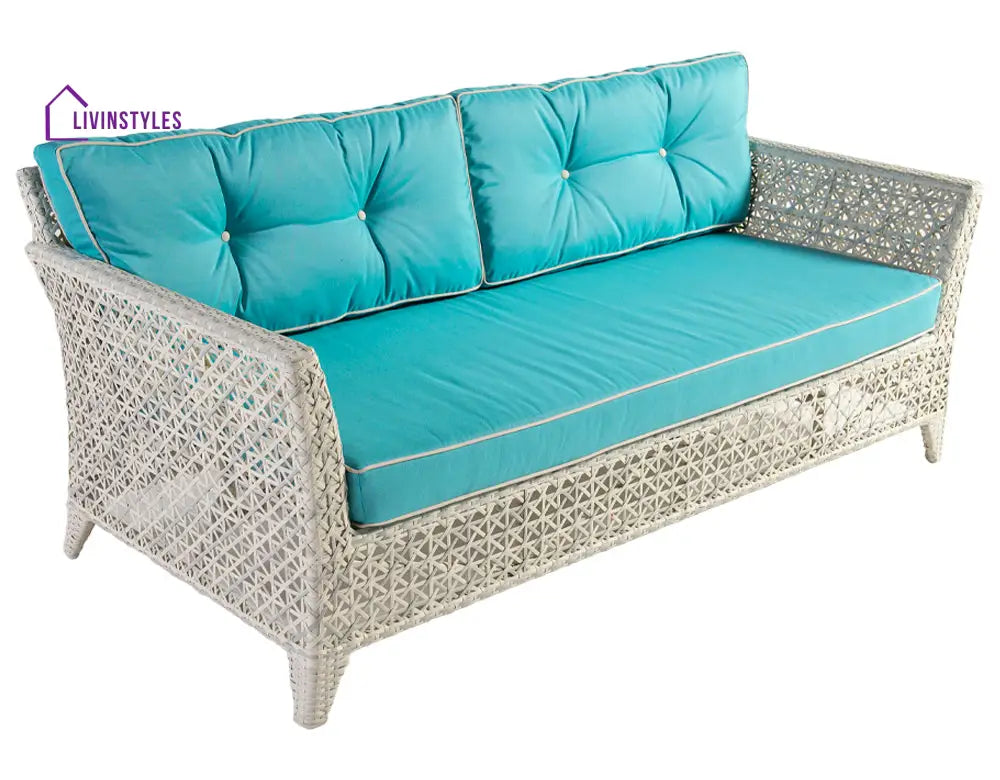Arcuri Outdoor Sofa Set 2 Seater 2 Single seater and 1 Center Table (Pearl White) - Sofa Sets