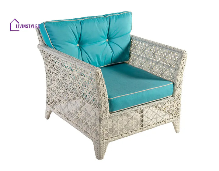 Arcuri Outdoor Sofa Set 2 Seater 2 Single seater and 1 Center Table (Pearl White) - Sofa Sets