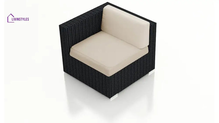 Arena Outdoor Sofa Set 7 Seater Single seater and 1 Center Table With 1 Side Table Set (Black) - Sofa Sets
