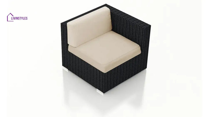 Arena Outdoor Sofa Set 7 Seater Single seater and 1 Center Table With 1 Side Table Set (Black) - Sofa Sets