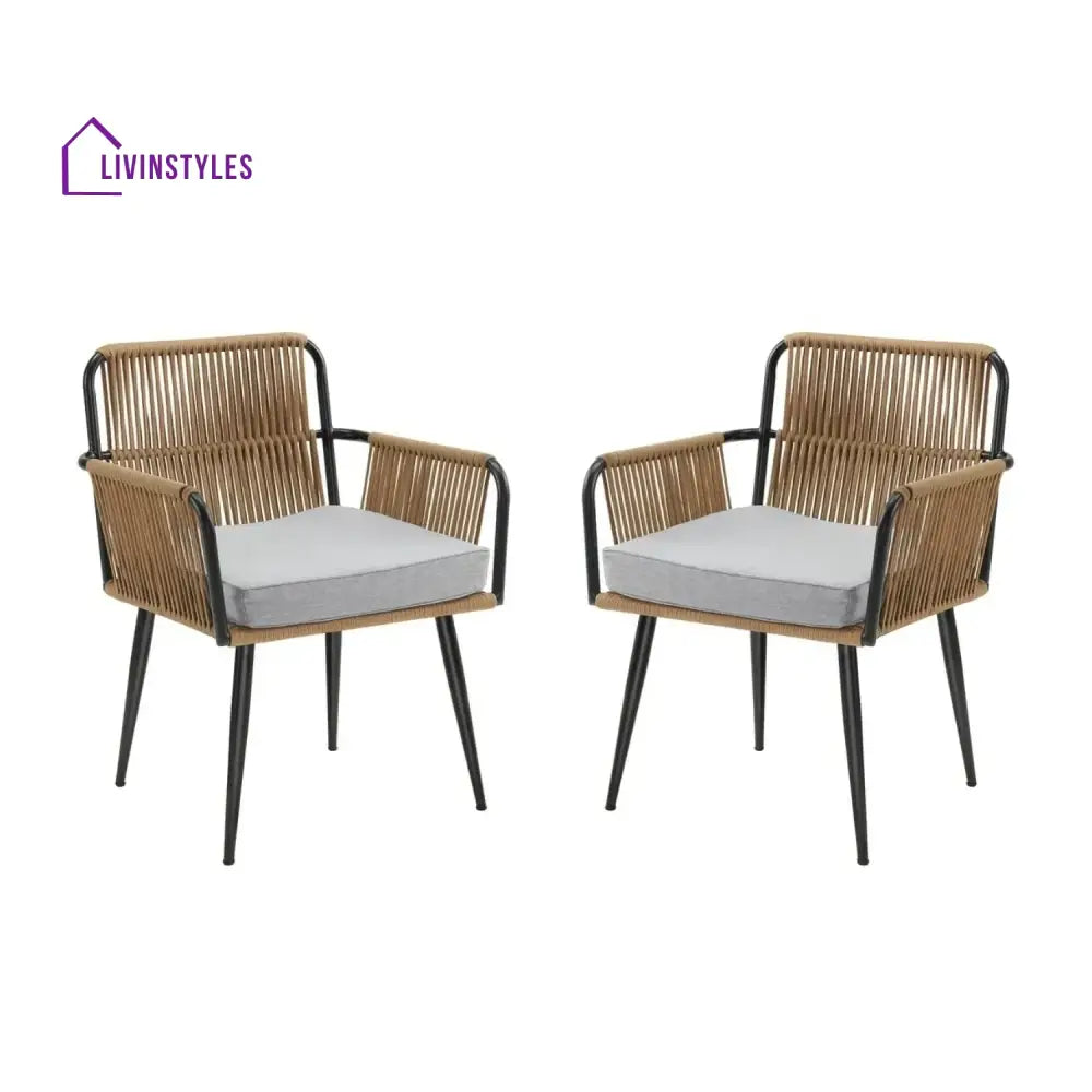 Aria Lamia 3-Piece Rope Patio Set - Perfect for Outdoor Entertaining - Patio Set