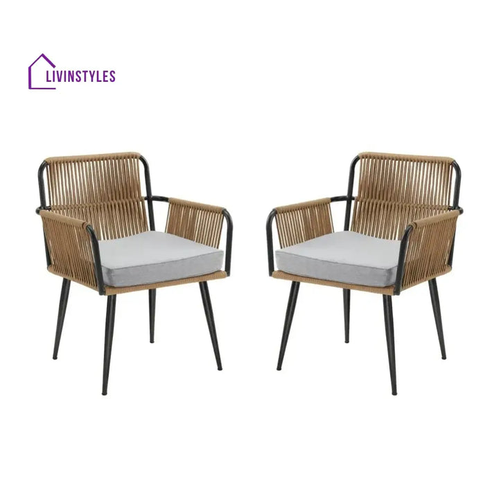 Aria Lamia 3-Piece Rope Patio Set - Perfect for Outdoor Entertaining - Patio Set
