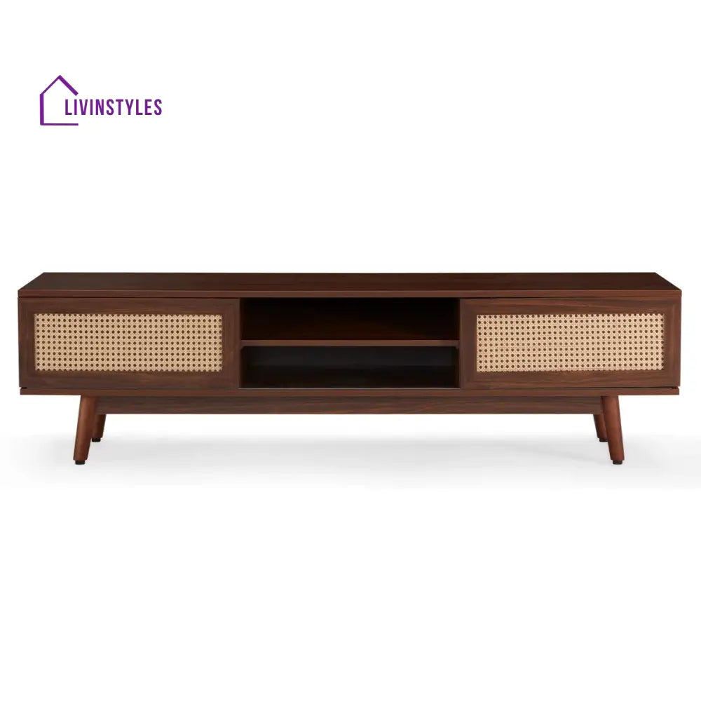 Aria Wooden Finish Tv Unit Stand for Living Room