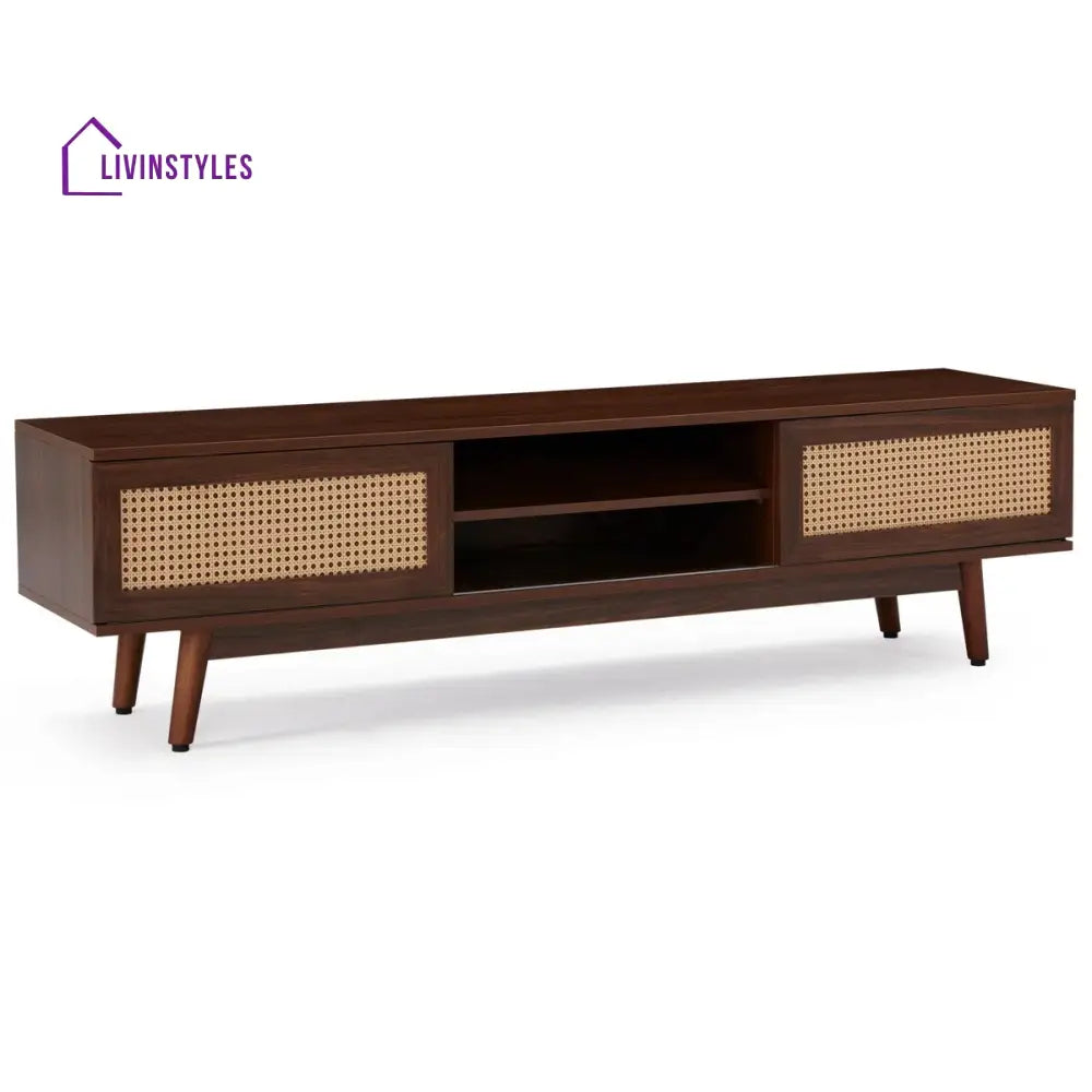 Aria Wooden Finish Tv Unit Stand for Living Room