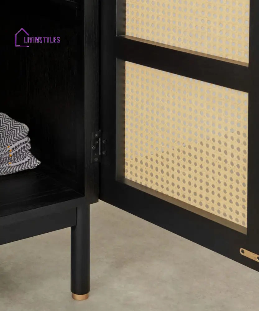 Ariadna Rattan Solid Wood Wardrobe Wardrobe