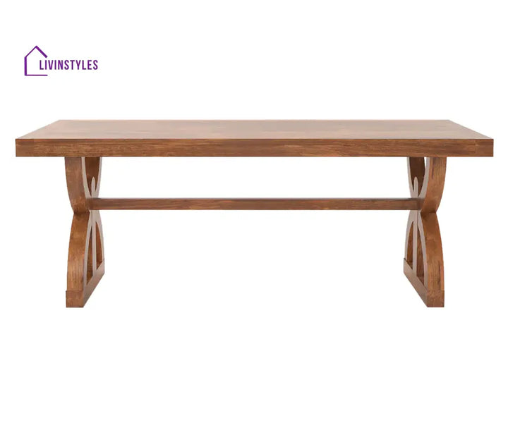 Nexlan Wooden Dining Table for 6, Mocha Finish.