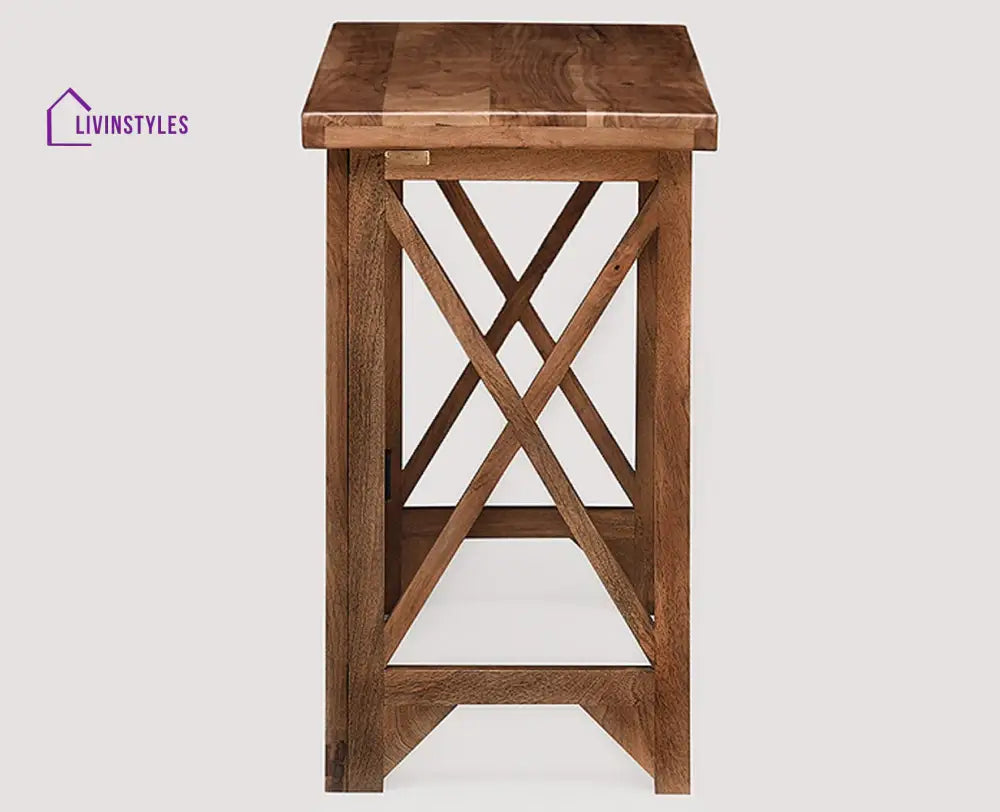 Ariana Solid Wood Study Table Cum Console Table Rustic Teak Finish Study Table