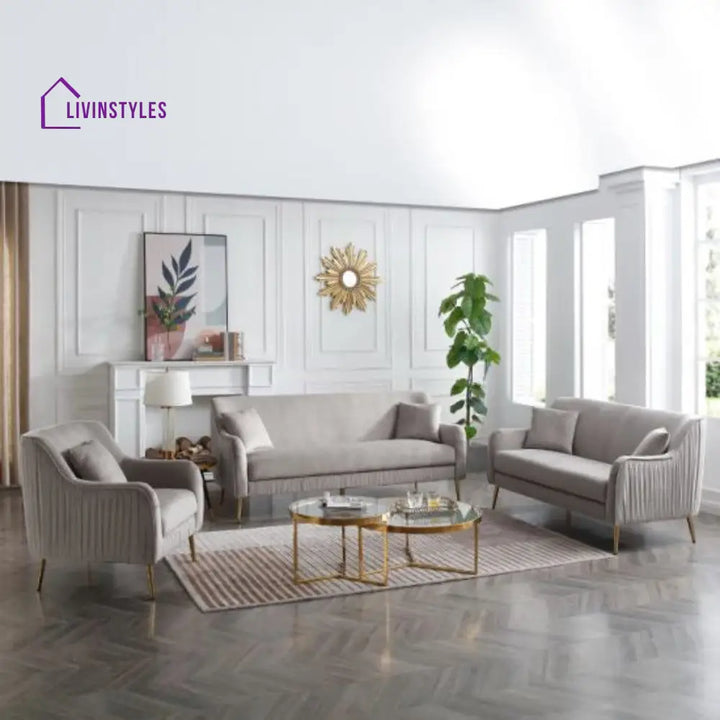 Arina 3 Seater Sofa in Grey colour for Living Room