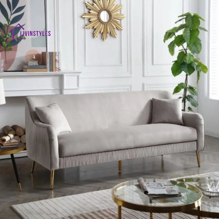 Arina 3 Seater Sofa in Grey colour for Living Room