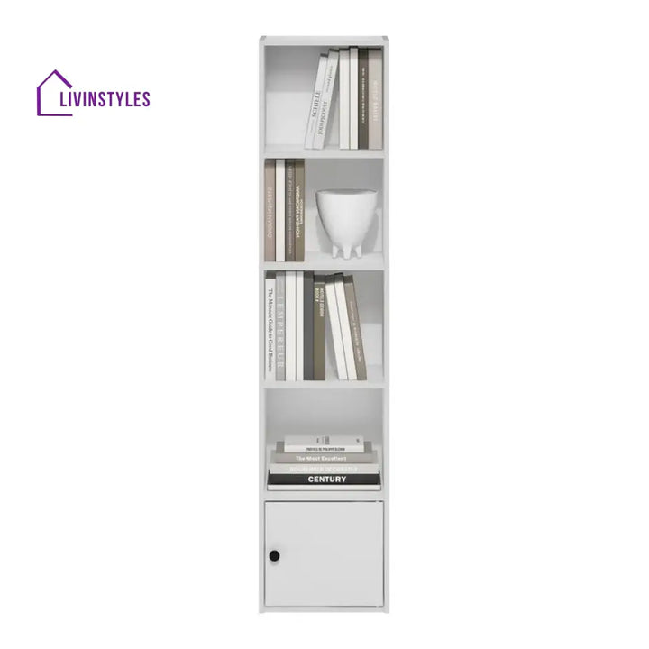 Arina Engineered Wood Bookshelves | Bookshelf for Living Room | Bedroom | Drawing Room | Study Room - One Bigger Size