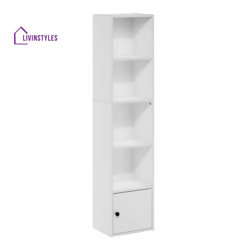 Arina Engineered Wood Bookshelves | Bookshelf for Living Room | Bedroom | Drawing Room | Study Room - One Bigger Size