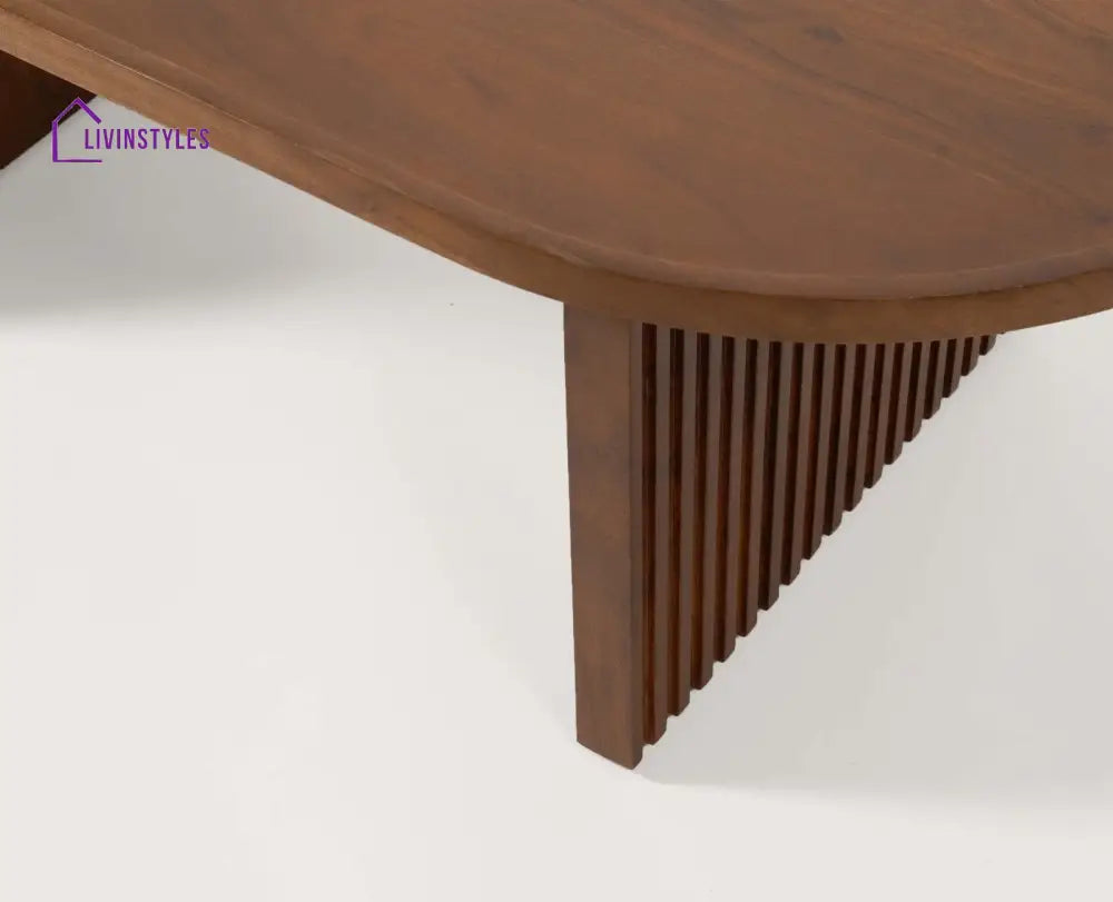 Arina Solid Wood Oval Coffee Table | Wooden Coffee Table for Living Room Coffee Table