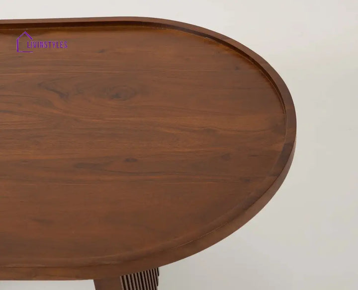 Arina Solid Wood Oval Coffee Table | Wooden Coffee Table for Living Room Coffee Table