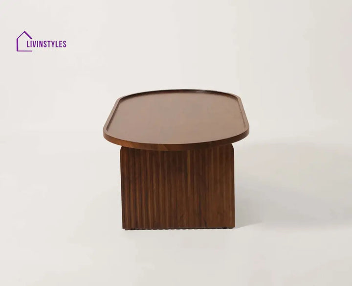 Arina Solid Wood Oval Coffee Table | Wooden Coffee Table for Living Room Coffee Table